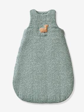 Sleeveless Baby Sleeping Bag in Cotton Gauze, Brocéliande  - vertbaudet enfant