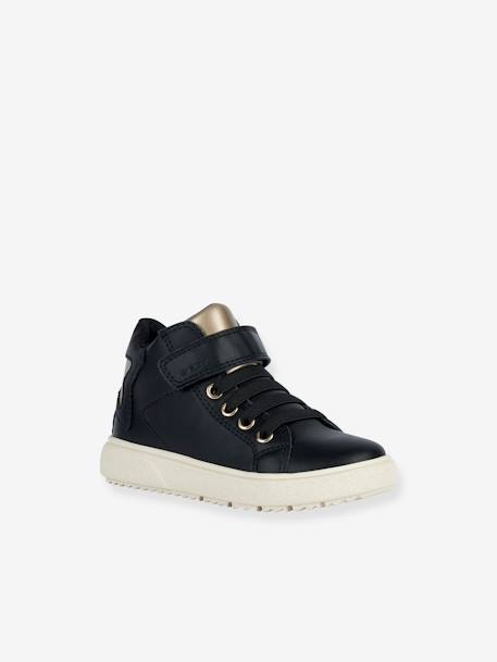 High-Top Trainers with Laces & Hook-&-Loop Strap, J Theleven Girl by GEOX® black+navy blue - vertbaudet enfant 
