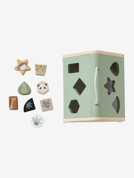 House with Wooden Shapes - FSC® Certified green - vertbaudet enfant 