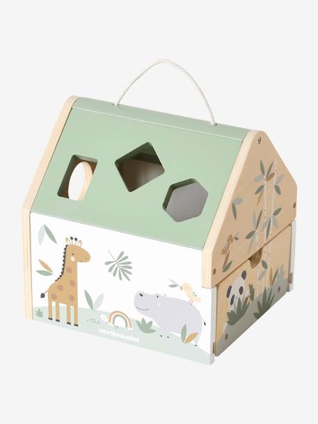 House with Wooden Shapes - FSC® Certified green - vertbaudet enfant 