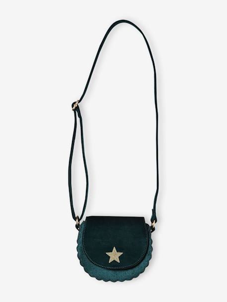 Star Handbag in Velvet for Girls green - vertbaudet enfant 