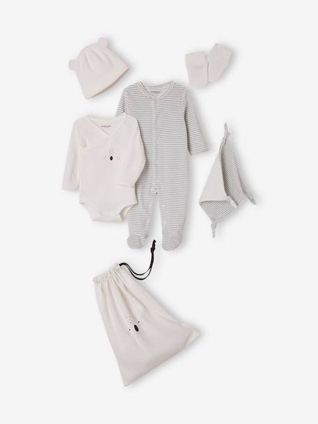 6-Piece Newborn Kit beige+grey blue - vertbaudet enfant 