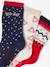 Christmas Gift Box with 3 Pairs of Santa Socks for Girls red - vertbaudet enfant 