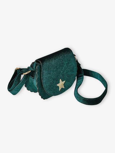 Star Handbag in Velvet for Girls green - vertbaudet enfant 
