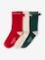 Coffret de Noël Girly Socks lot de 3 paires de chaussettes à noeud fille rouge - vertbaudet enfant 