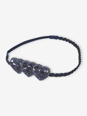 -Headband with Sequin Heart for Girls