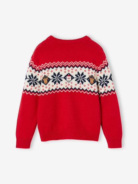 Christmas Special Jacquard Knit Jumper for Children, Family Capsule Collection red - vertbaudet enfant 