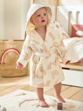 Baby-Bathrobes & bath capes-Bathrobe for Babies, in Organic Cotton*, Happy Sky