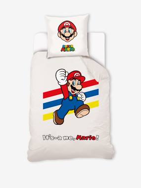Bedding & Decor-Super Mario® & Luigi Duvet Cover + Pillowcase Set for Children