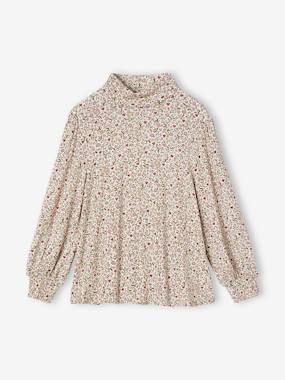 Girls-Tops-Roll Neck Tops-Printed Undershirt for Girls