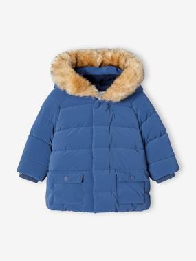 Lined Padded Jacket with Hood for Babies  - vertbaudet enfant