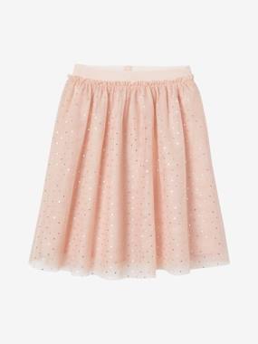-Occasion-Wear Skirt in Iridescent Tulle for Girls