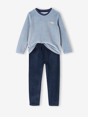 Garçon-Lot de 2 pyjamas garçon velours tractopelle