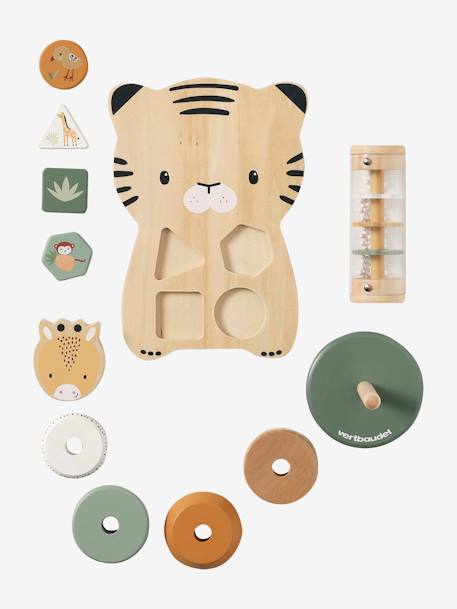 Coffret 3 jeux d'éveil TANZANIE en bois FSC® jaune - vertbaudet enfant 