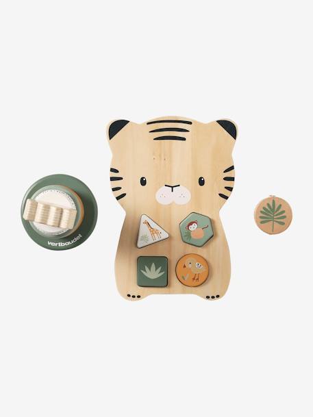 Coffret 3 jeux d'éveil TANZANIE en bois FSC® jaune - vertbaudet enfant 