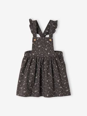 Baby-Dresses & Skirts-Dungaree Dress in Carded Cotton for Babies