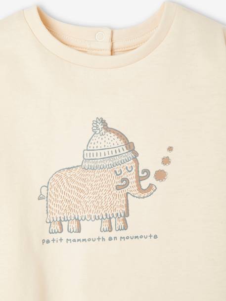 T-shirt mammouth bébé manches longues écru - vertbaudet enfant 