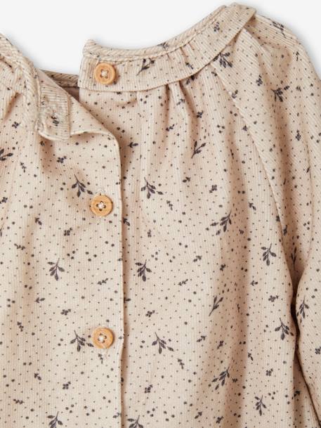 Corduroy Dress & Tights Combo for Babies clay beige - vertbaudet enfant 