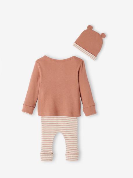 4-Piece Progressive Outfit for Newborn Babies pecan nut - vertbaudet enfant 