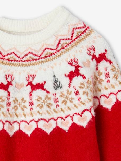 Pull Noël jacquard fille rouge - vertbaudet enfant 