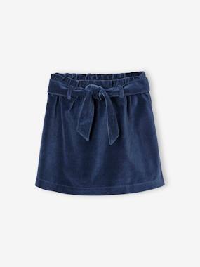 Paperbag Skirt in Velvet for Girls  - vertbaudet enfant