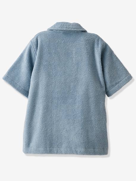 Blouse-Like Bathrobe with Recycled Cotton for Babies beige+chambray blue+terracotta - vertbaudet enfant 
