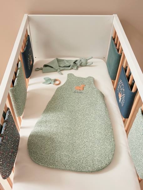 Cot/Playpen Bumper Brocéliande printed green - vertbaudet enfant 