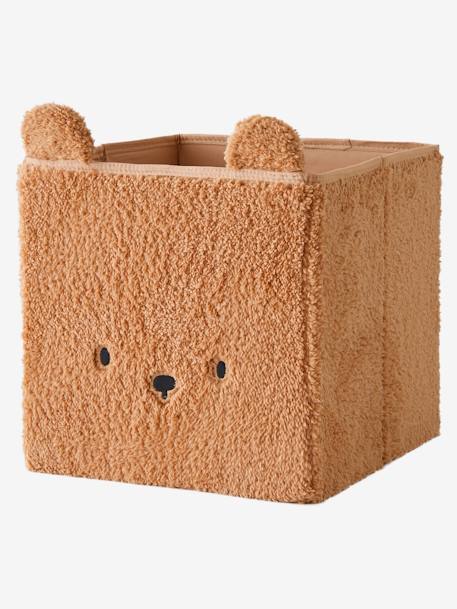 Bac de rangement en sherpa Ourson camel - vertbaudet enfant 