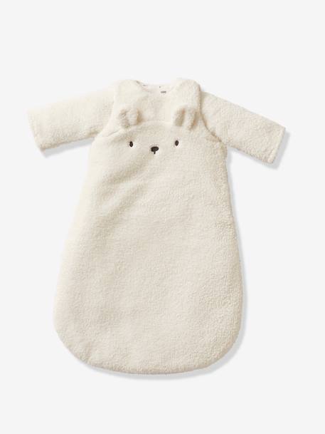 Gigoteuse hiver manches amovibles en polaire Ours GREEN FOREST beige foncé+écru+vert sauge - vertbaudet enfant 