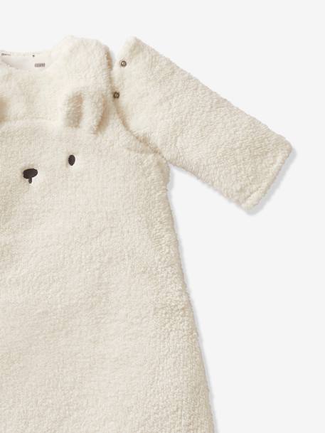 Gigoteuse hiver manches amovibles en polaire Ours GREEN FOREST beige foncé+écru+vert sauge - vertbaudet enfant 