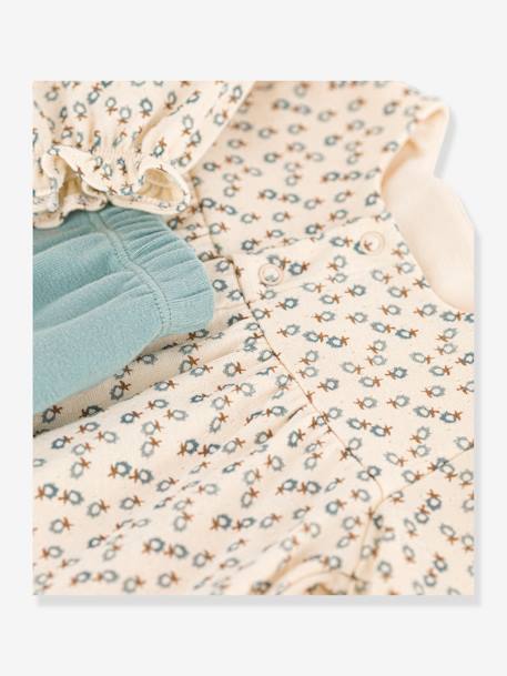 Double Knit Dress & Leggings for Babies, PETIT BATEAU beige - vertbaudet enfant 