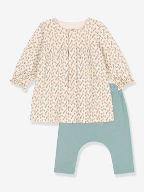 Baby-Outfits-Double Knit Dress & Leggings for Babies, PETIT BATEAU