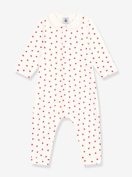 Small Hearts Jumpsuit for Babies, PETIT BATEAU printed white - vertbaudet enfant 