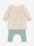 Double Knit Dress & Leggings for Babies, PETIT BATEAU beige - vertbaudet enfant 