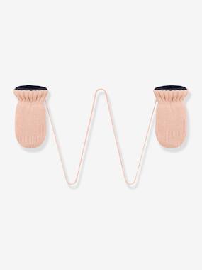 Baby-Accessories-Knitted Mittens with Recycled Polar Fleece Lining for Babies - PETIT BATEAU