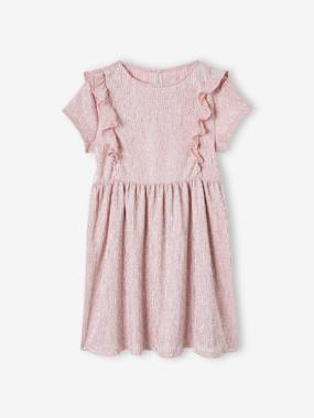 -Occasion Wear Dress in Fancy Iridescent Fabric, for Girls