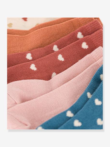 Lot de 5 paires de chaussettes coeurs bébé PETIT BATEAU multicolore - vertbaudet enfant 