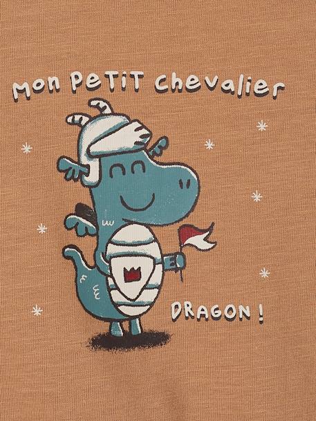 Long Sleeve 'My Little Dragon' Top for Babies chocolate - vertbaudet enfant 