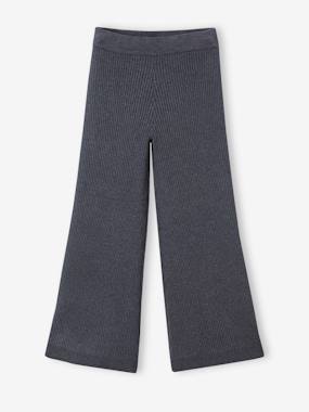Wide Trousers in Very Soft Knit for Girls  - vertbaudet enfant