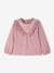 Embroidered Top with Ruffle for Babies lilac - vertbaudet enfant 