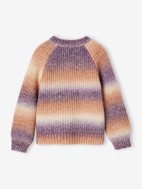 Fluffy Knit Cardigan with Gradient Effect for Girls - multicoloured, Girls