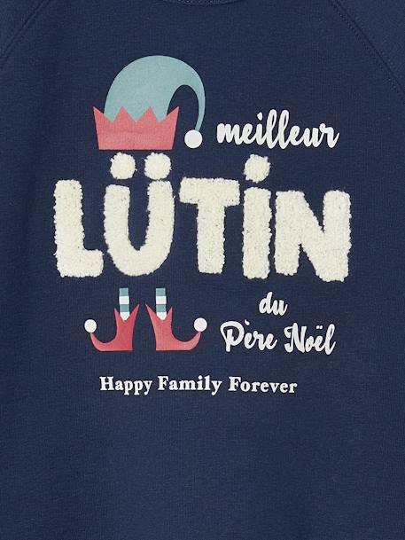 Christmas Special Sweatshirt, 'Happy Family Forever' Capsule Collection, for Children navy blue - vertbaudet enfant 