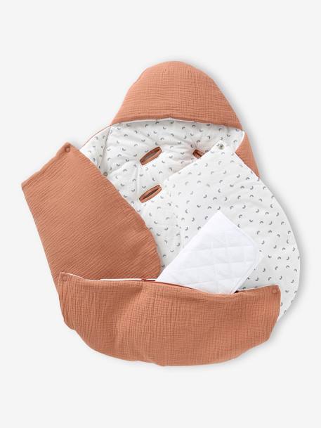 Transformable Baby Nest in Cotton Gauze cappuccino+ecru+printed beige+Sage+terracotta - vertbaudet enfant 