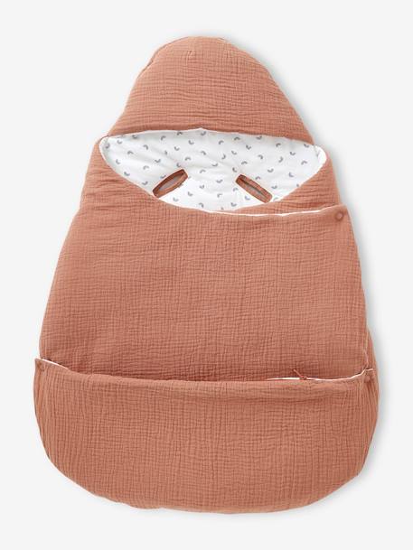 Transformable Baby Nest in Cotton Gauze cappuccino+ecru+printed beige+Sage+terracotta - vertbaudet enfant 