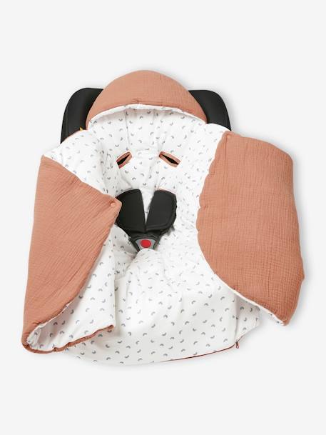 Transformable Baby Nest in Cotton Gauze cappuccino+ecru+printed beige+Sage+terracotta - vertbaudet enfant 
