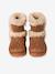 Boots enfant fille fourrées zippées beige doré+marron - vertbaudet enfant 