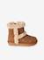 Boots enfant fille fourrées zippées beige doré+marron - vertbaudet enfant 