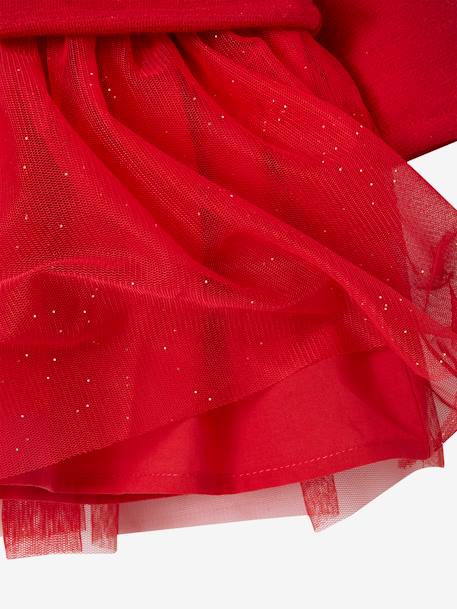 Christmas Combo: Dress, Headband & Tights for Babies red - vertbaudet enfant 