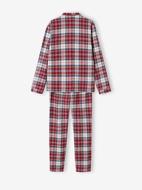 Pyjama flanelle adulte collection capsule 'Happy Family' carreaux rouge - vertbaudet enfant 