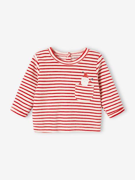 Pyjama de Noël en velours bébé gris chiné - vertbaudet enfant 